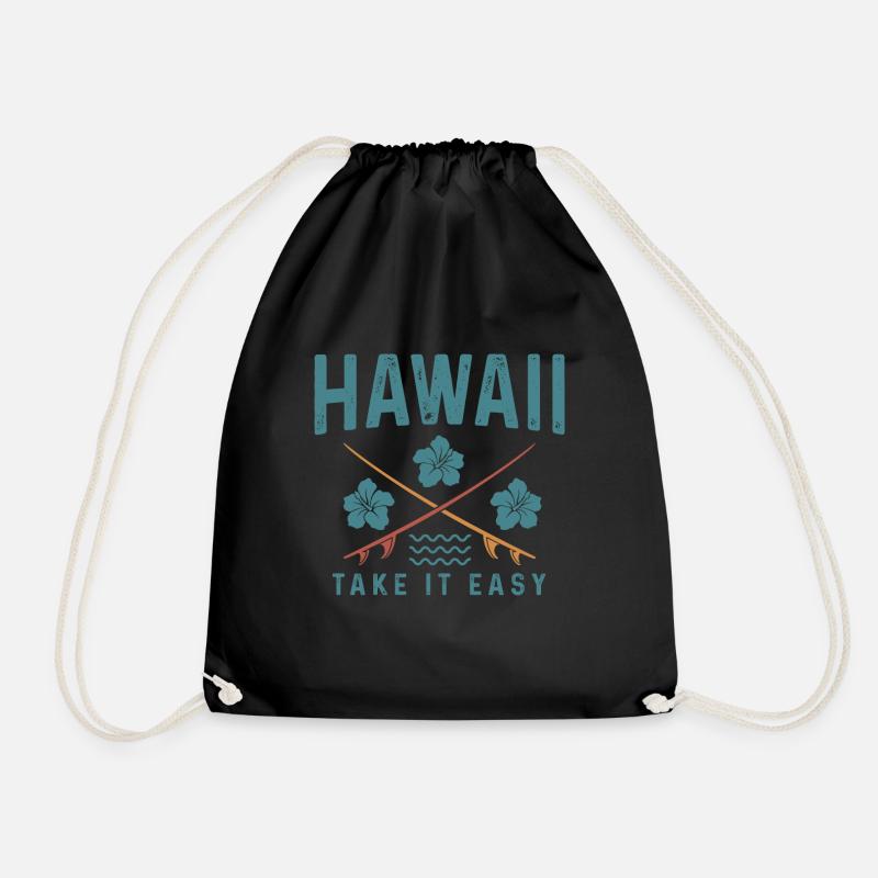 Hawaii Aloha Surfer Souvenir - Turnbeutel - Schwarz