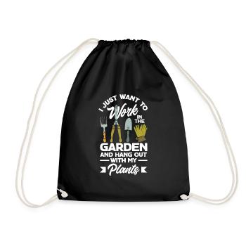 Jardinier, Jardinier, Jardinier, Jardinier Amateur, Plantes - Sac de sport léger - noir - Devant