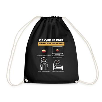 cadeau choucroute temps libre - Sac de sport léger - noir - Devant