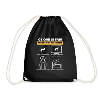 Dalmatinisches Geschenk Freizeit - Turnbeutel - Schwarz - Vorne