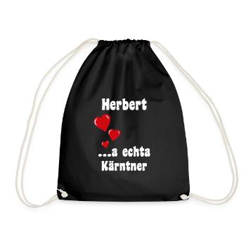 Carinthia Austria Heart Hernert - Drawstring Bag - black - Front