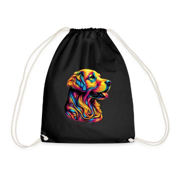 Chien Golden Retriever - Sac de sport léger - noir - Devant
