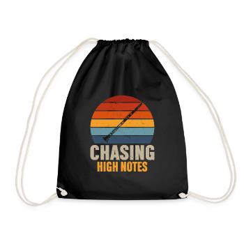 Clarinetist Clarinet Playing Bass Musician - Drawstring Bag - black - Front
