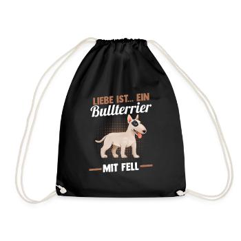 Chien Bull Terrier - Sac de sport léger - noir - Devant