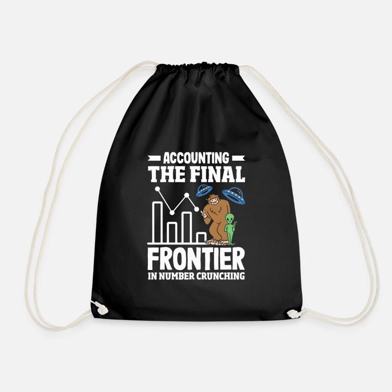 Accounting The Final Frontier In Number Crunching - Drawstring Bag - black