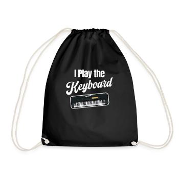 Je joue la valse au clavier, claviériste, - Sac de sport léger - noir - Devant