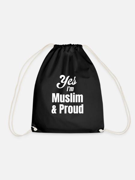 My right, my vote, my hijab, my choice, - Drawstring Bag - black