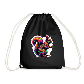 Écureuil - Sac de sport léger - noir - Devant