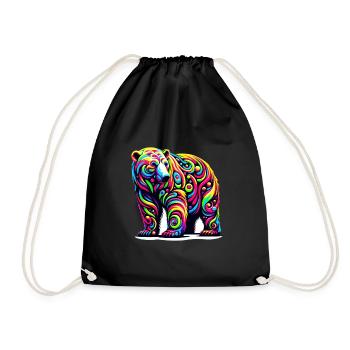 Polar bear - Drawstring Bag - black - Front