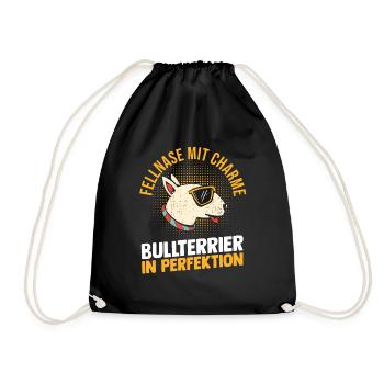 Chien Bull Terrier - Sac de sport léger - noir - Devant