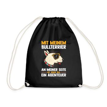 Chien Bull Terrier - Sac de sport léger - noir - Devant