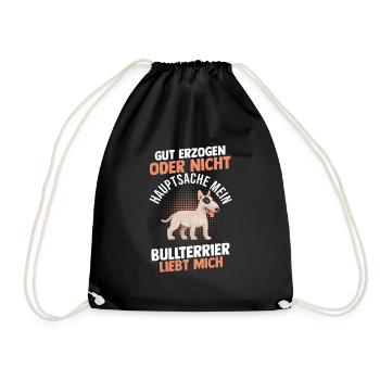 Chien Bull Terrier - Sac de sport léger - noir - Devant