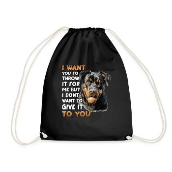 Porte-chien Rottweiler T pour les propriétaires - Sac de sport léger - noir - Devant