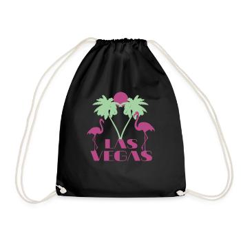 Las Vegas Nevada Souvenir Geschenk - Turnbeutel - Schwarz - Vorne