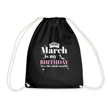 Mars est mon anniversaire Oui Tout le mois né en - Sac de sport léger - noir - Devant