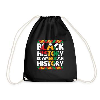 Schwarze Geschichte ist amerikanische Geschichte Patriotisches Afrika - Turnbeutel - Schwarz - Vorne