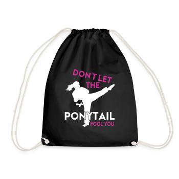 Karate Girl Martial Arts Women Karate Kick - Turnbeutel - Schwarz - Vorne