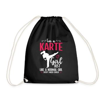 Karate Girl Martial Arts Women Karate Kick - Turnbeutel - Schwarz - Vorne