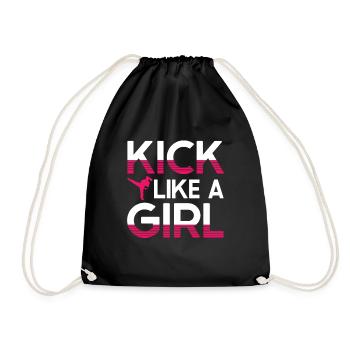Karate Girl Martial Arts Women Karate Kick - Turnbeutel - Schwarz - Vorne