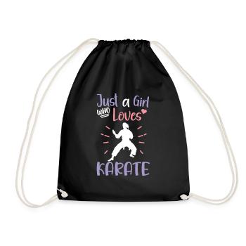 Karate Girl Martial Arts Women Karate Kick - Turnbeutel - Schwarz - Vorne
