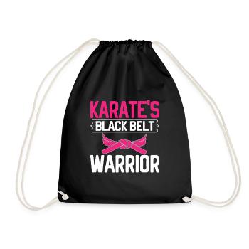 Karate Girl Martial Arts Women Karate Kick - Turnbeutel - Schwarz - Vorne
