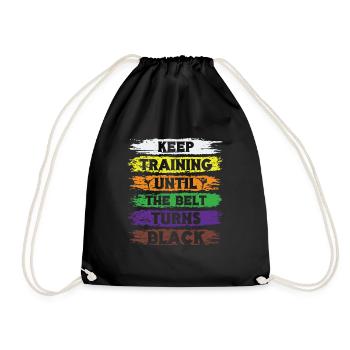 Karate Black Belt Martial Arts Karate Kick - Turnbeutel - Schwarz - Vorne