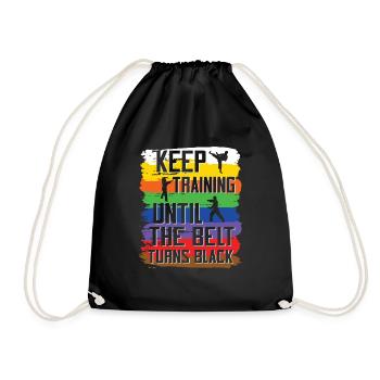 Karate Black Belt Martial Arts Karate Kick - Turnbeutel - Schwarz - Vorne