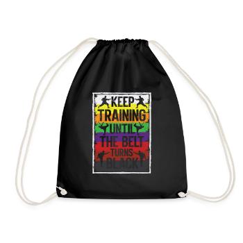 Karate Black Belt Martial Arts Karate Kick - Turnbeutel - Schwarz - Vorne