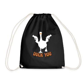 Va te faire foutre. Drôle de canard - Sac de sport léger - noir - Devant