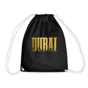 Dubai Skyline UAE Souvenir - Drawstring Bag - black - Front