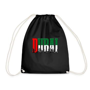 Dubai Skyline UAE Souvenir - Drawstring Bag - black - Front