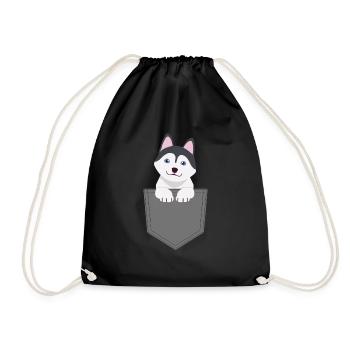 Husky sibérien amant de chien chiot propriétaire de chien - Sac de sport léger - noir - Devant