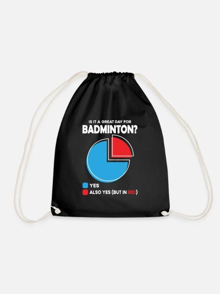 Is it a great Day for badminton - Turnbeutel - Schwarz