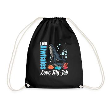 I'm going to alwale love my job funnier - Drawstring Bag - black - Front