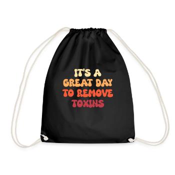C’est une excellente journée pour se débarrasser des toxines. - Sac de sport léger - noir - Devant