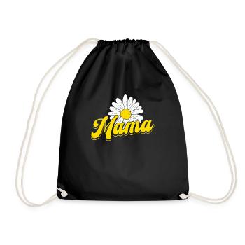 Gänseblume Mama Daisy Mom - Turnbeutel - Schwarz - Vorne