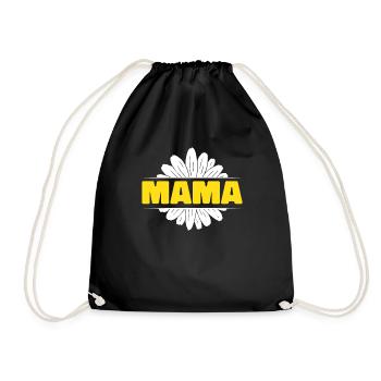 Gänseblume Mama Daisy Mom - Turnbeutel - Schwarz - Vorne