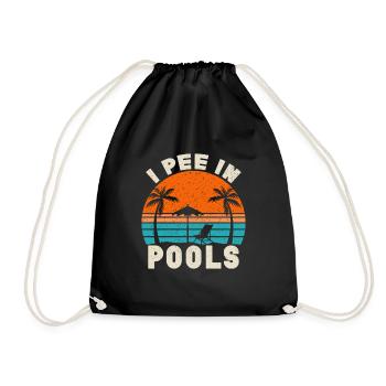 Ich Pinkle In Pools Lustige Witze Sarkastische - Turnbeutel - Schwarz - Vorne