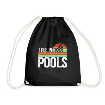 Ich Pinkle In Pools Lustige Witze Sarkastische - Turnbeutel - Schwarz - Vorne