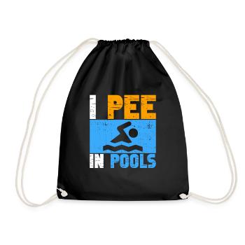 Ich Pinkle In Pools Lustige Witze Sarkastische - Turnbeutel - Schwarz - Vorne