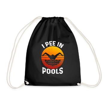Ich Pinkle In Pools Lustige Witze Sarkastische - Turnbeutel - Schwarz - Vorne