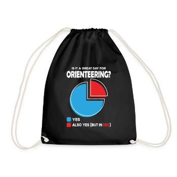 Est-ce un grand jour pour la course d’orientation ? - Sac de sport léger - noir - Devant