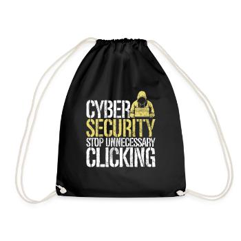 Cyber-sicherheits-hacker-hacking - Turnbeutel - Schwarz - Vorne