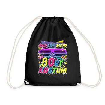 90s The Best Time - 90er Mottoparty - Turnbeutel - Schwarz - Vorne