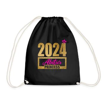 Abitur Young Girls Abitur Abitur 2024 - Drawstring Bag - black - Front