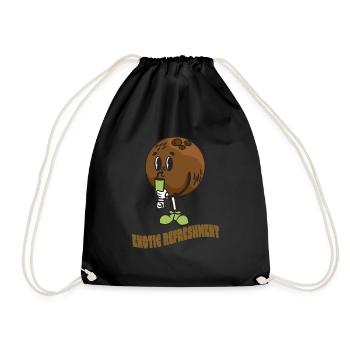 Coconut Lover Juice Beach Tropical Summer - Drawstring Bag - black - Front