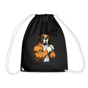 Saint Bernard Cool - Drawstring Bag - black - Front