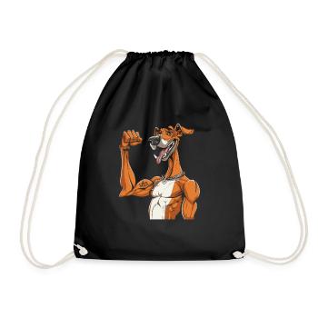 Greyhound Windhund I Love Mom - Drawstring Bag - black - Front