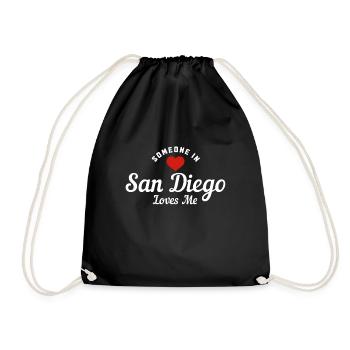 San Diego Kalifornien Vintage Souvenir - Turnbeutel - Schwarz - Vorne