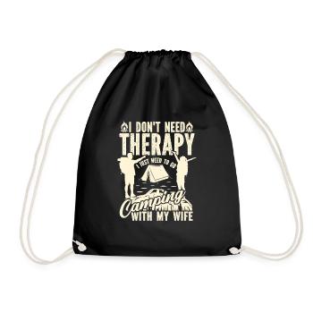 Mari Et Femme Camping Partenaire Couple Assorti - Sac de sport léger - noir - Devant